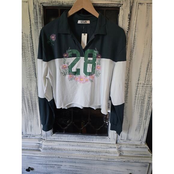 Letluv for Anthropologie Rugby Shirt - New Large - Picture 5 of 5